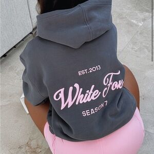 White Fox Gray Hoodie